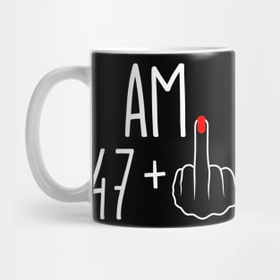 Vintage 48th Birthday I Am 47 Plus 1 Middle Finger Mug